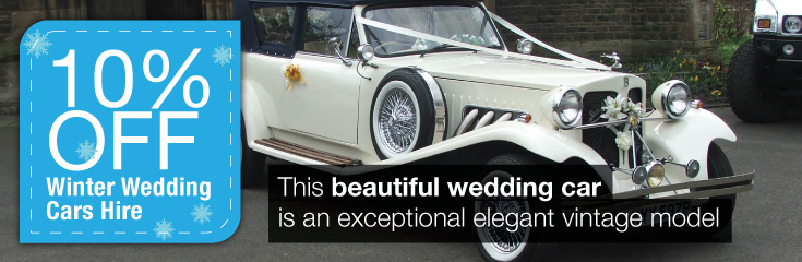 Blue Beauford Convertible Wedding Car